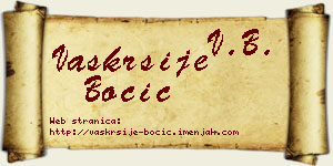 Vaskrsije Bocić vizit kartica